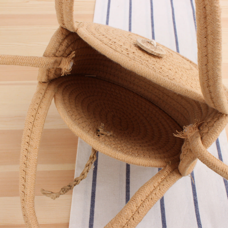 Round Macrame Shoulder Bag 
Maetiva