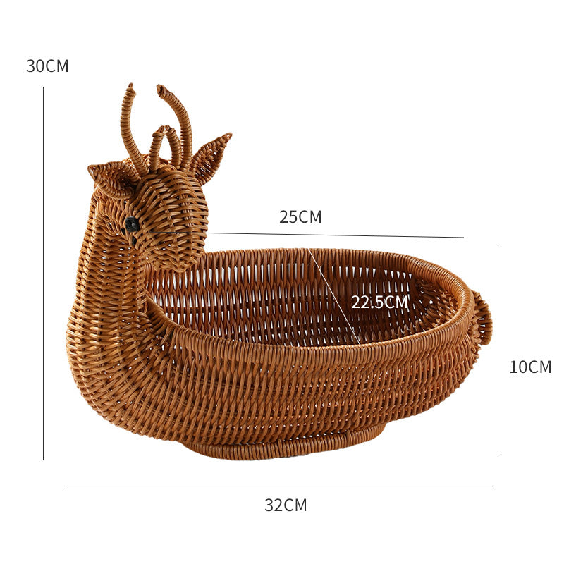 Decorative Woven Duck-Shaped Storage Basket 
Maetiva