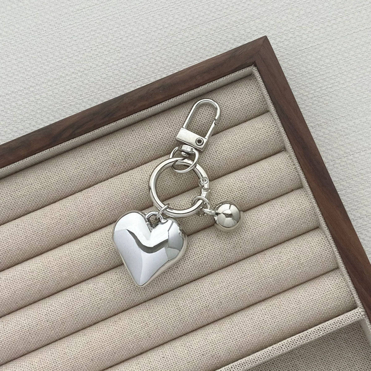Chic Heart Charm Keychain 
Maetiva