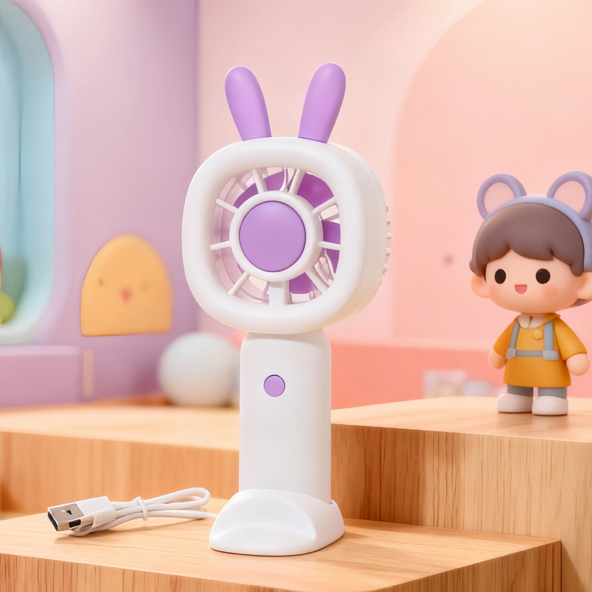 Women's Portable Fan with Cute Antlers Design 
Maetiva