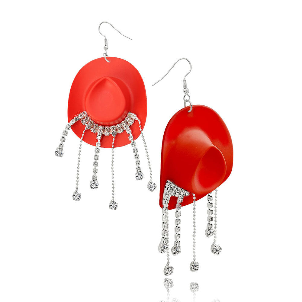 Cowboy Hat Inspired Dangle Earrings 
Maetiva