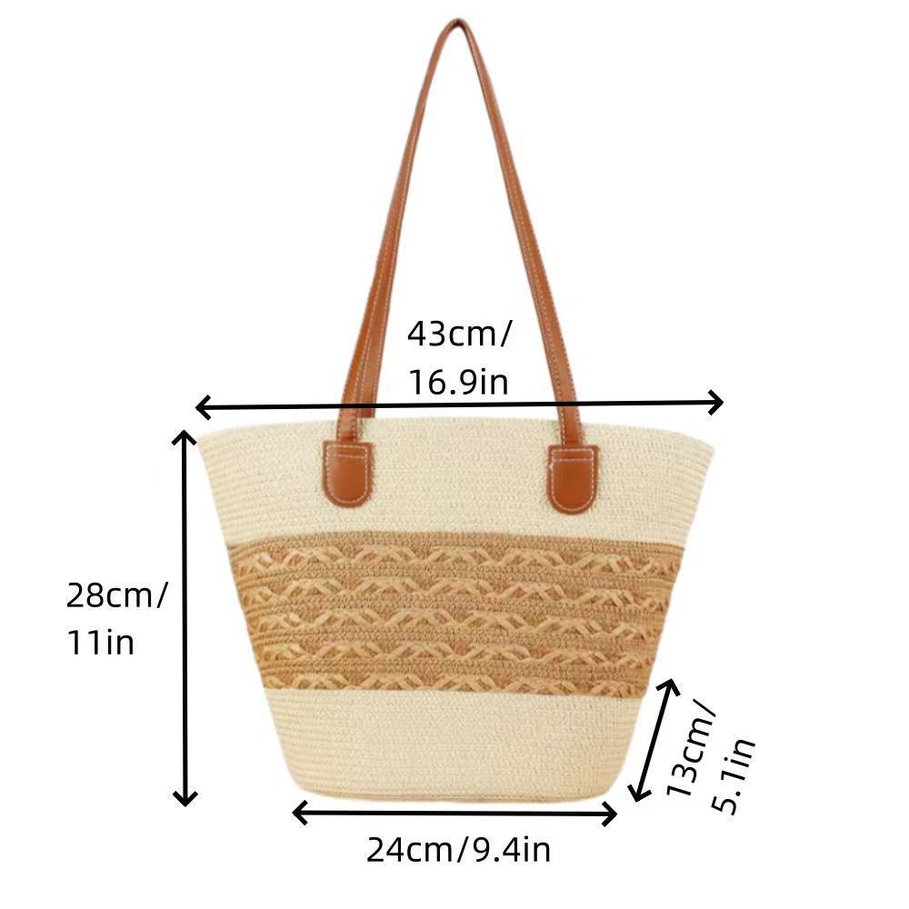Elegant Bast Shopping Bag with Artistic Wave Pattern 
Maetiva