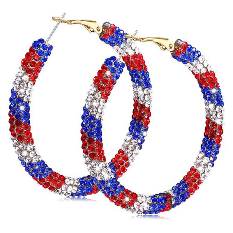 Women’s eye-catching drop earrings with flexible mesh, sequined trim, and hook closure 
Maetiva