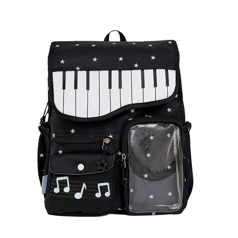 Backpack with Musical Piano Design and Multifunctional Compartments 
Maetiva
