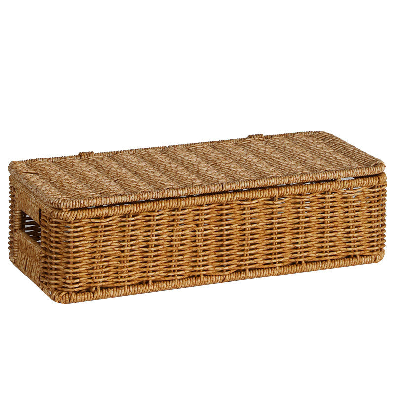 Long Rectangular Woven Storage Basket 
Maetiva
