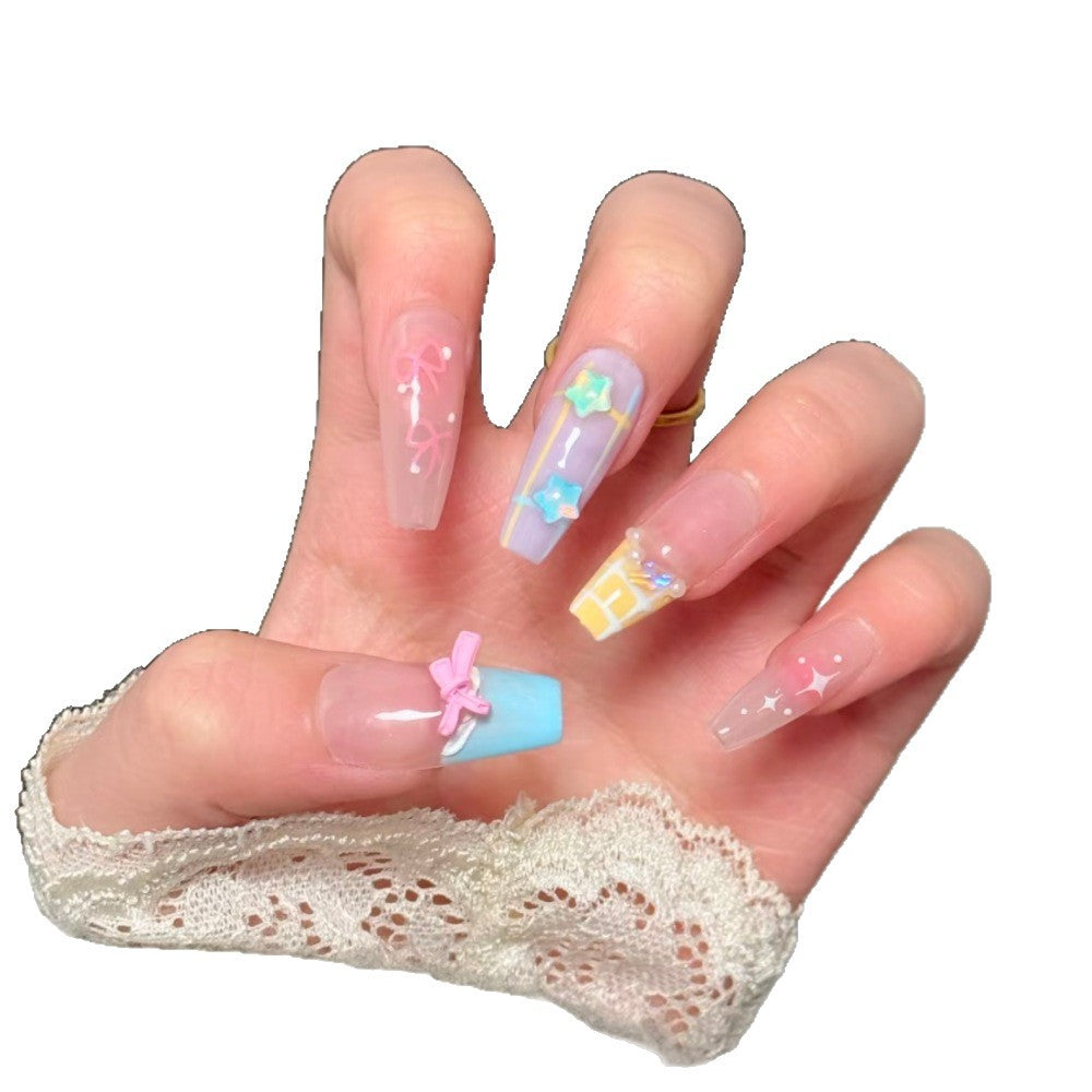 Artificial nails with Playful Design 
Maetiva