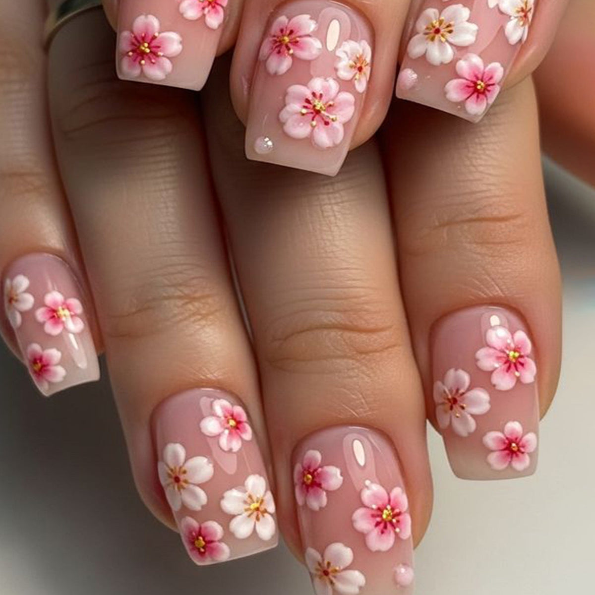 Floral Acrylic Nail Art Set 
Maetiva