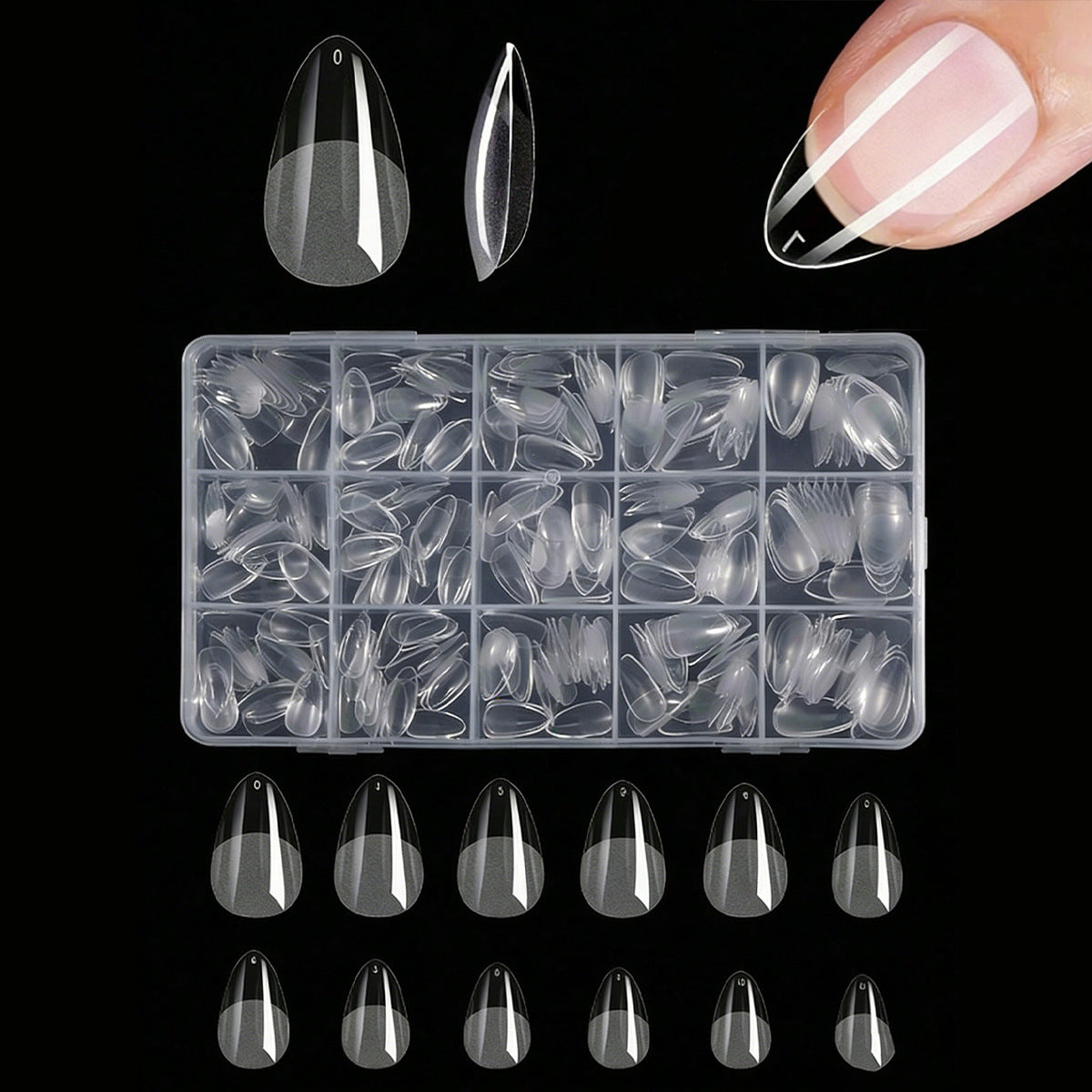 Premium Clear Press-On Nail Tips 
Maetiva