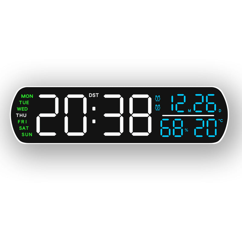 Digital wall clock with temperature and hygrometer display 
Maetiva