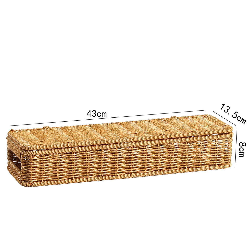 Long Rectangular Woven Storage Basket 
Maetiva