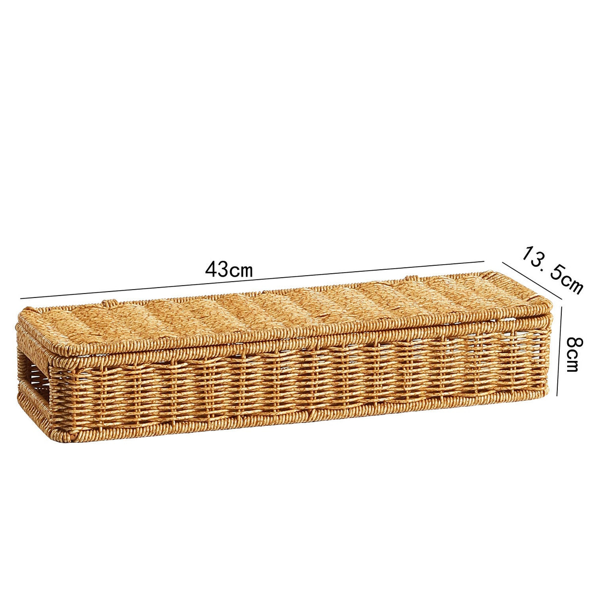Long Rectangular Woven Storage Basket 
Maetiva