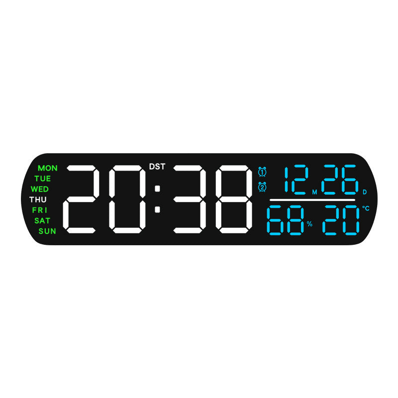 Digital wall clock with temperature and hygrometer display 
Maetiva