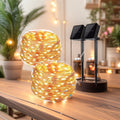 Outdoor Solar Copper Wire Fairy String Lights With Rechargeable Battery Box And Ground Stake 
Maetiva