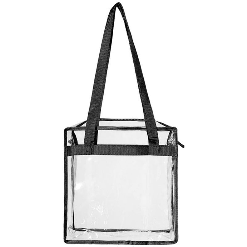 Transparent tote bag with multiple interior compartments 
Maetiva