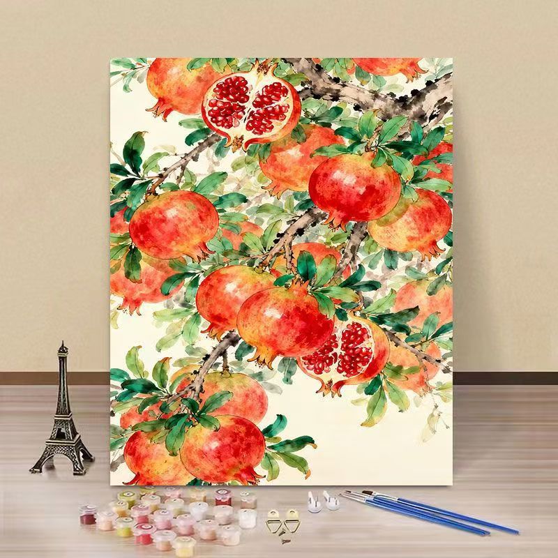 Artistic Pomegranate DIY Paint by Numbers Kit 
Maetiva