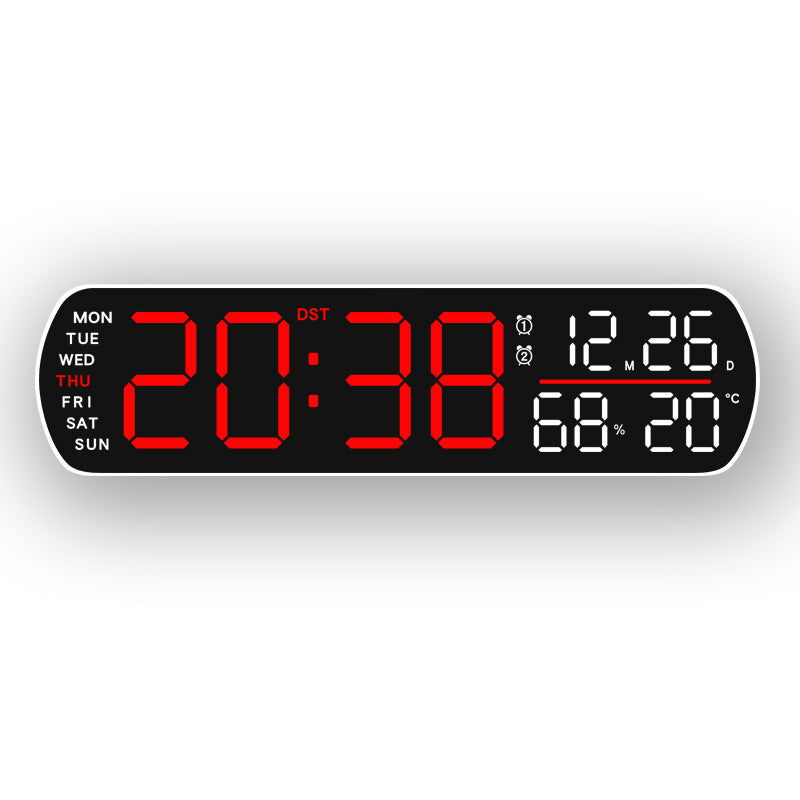 Digital wall clock with temperature and hygrometer display 
Maetiva