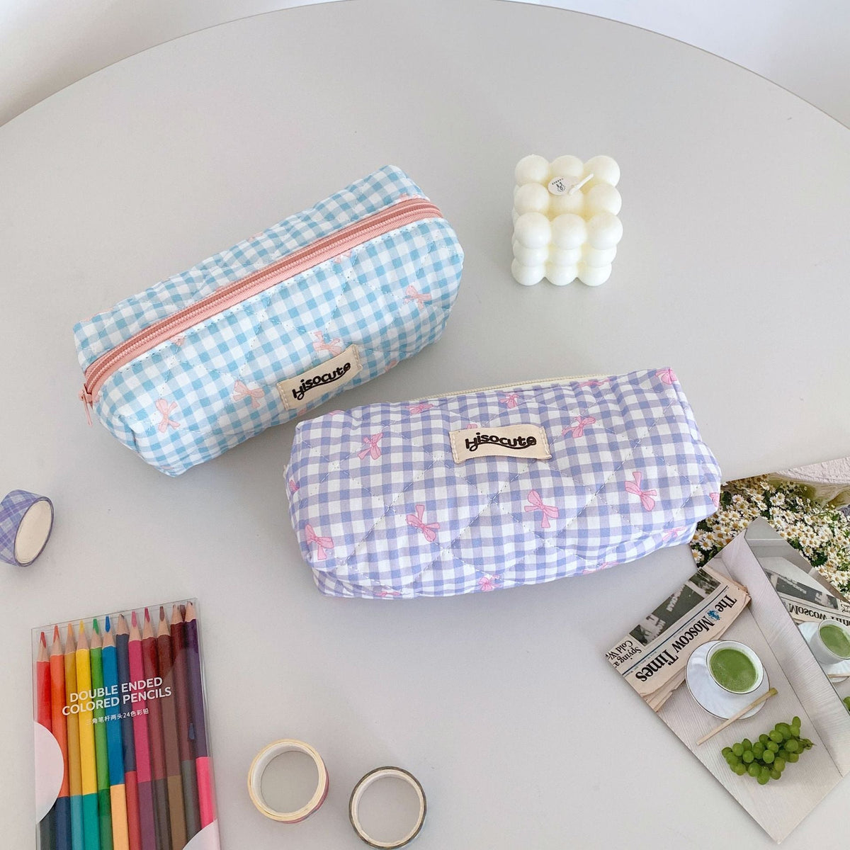 Stylish Quilted Pencil Case 
Maetiva
