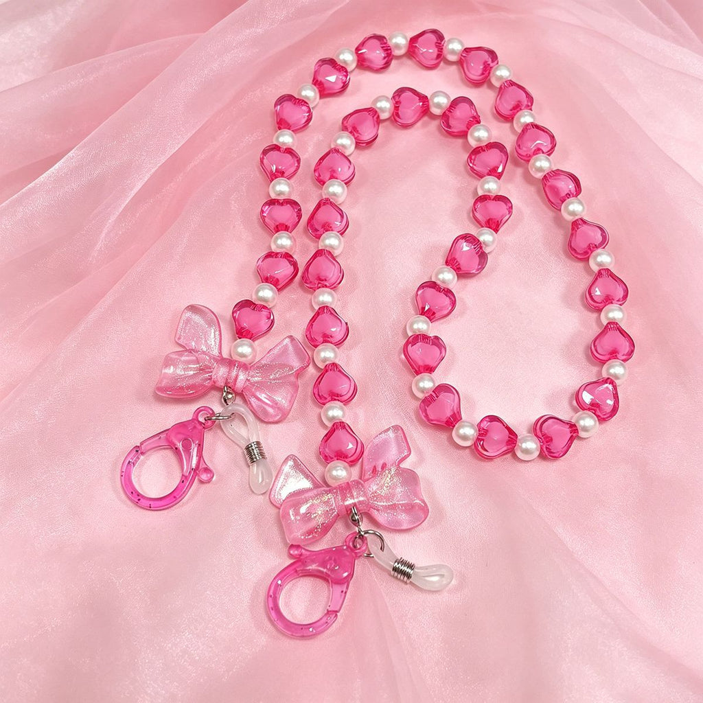 Heart-shaped Beaded Eyewear Chain 
Maetiva