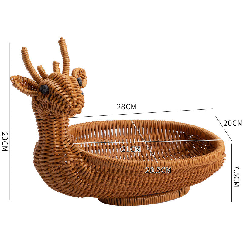 Decorative Woven Duck-Shaped Storage Basket 
Maetiva