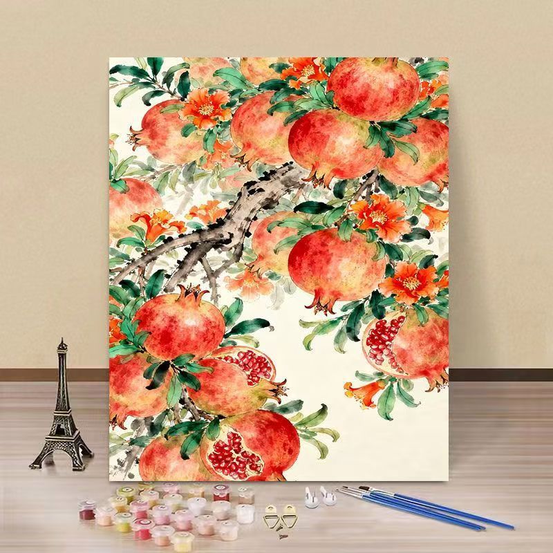Artistic Pomegranate DIY Paint by Numbers Kit 
Maetiva