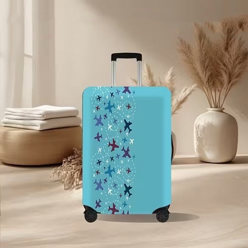 Unisex nan elastic suitcase cover with volcanic lava marble design, stretch protective cover for trolley 
Maetiva