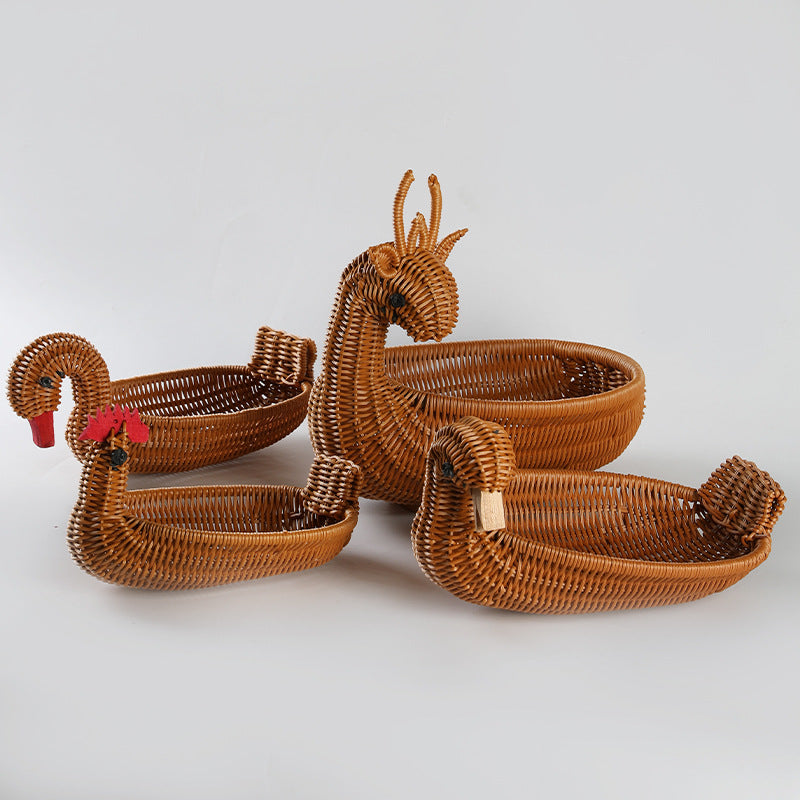 Decorative Woven Duck-Shaped Storage Basket 
Maetiva