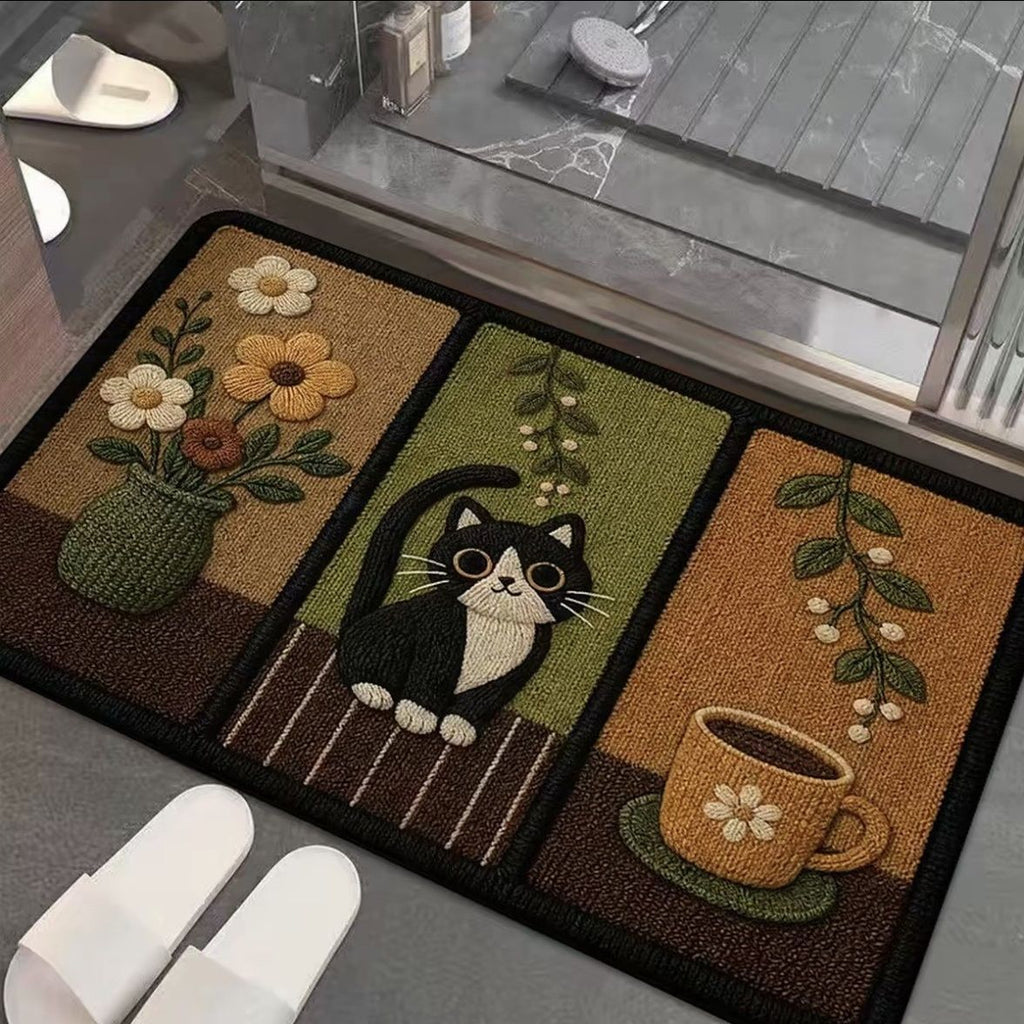 Cat-Themed Decorative Bath Mat 
Maetiva