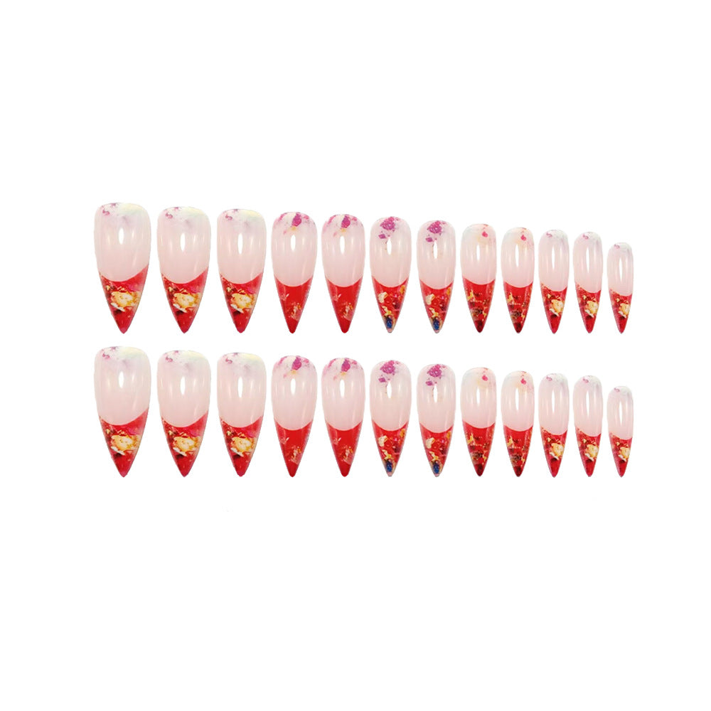 Glittering Stiletto Artificial Nails 
Maetiva