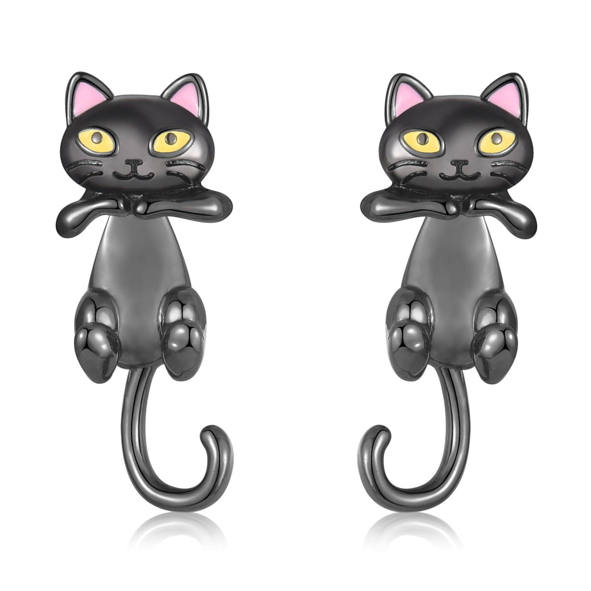 Playful Cat Dangle Earrings 
Maetiva