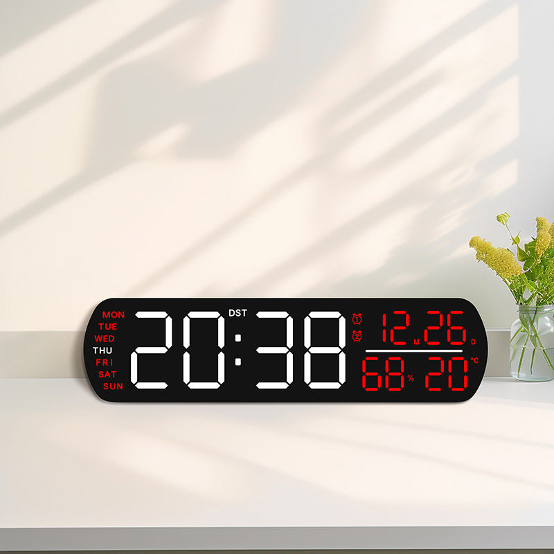 Digital wall clock with temperature and hygrometer display 
Maetiva