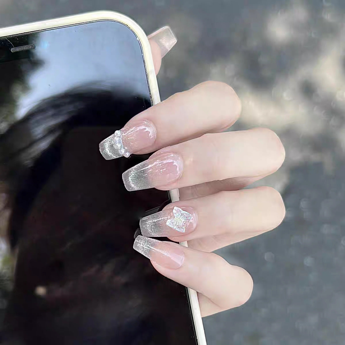 Ombre Glossy Press-On Nail Extensions 
Maetiva