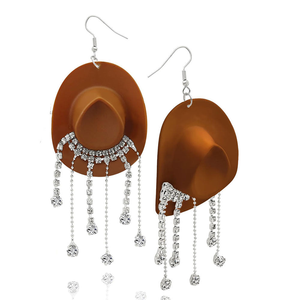Cowboy Hat Inspired Dangle Earrings 
Maetiva