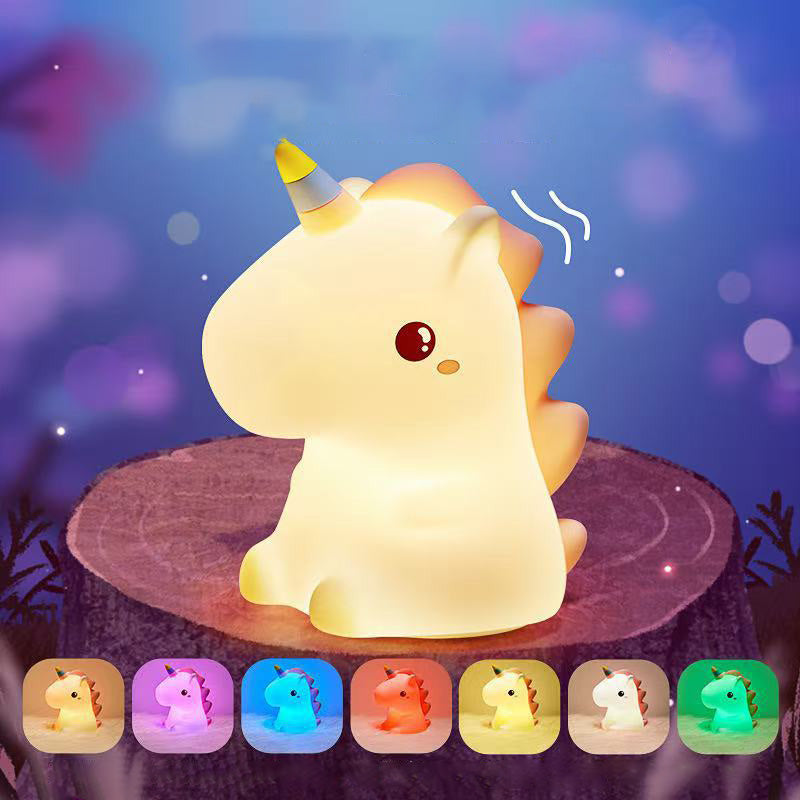 Maetiva® Squishy Silicone Unicorn LED Night Light - Perfect Gift for Kids and Girls