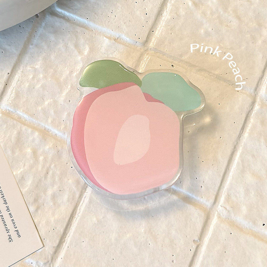 Original coaster in peach-shaped design 
Maetiva