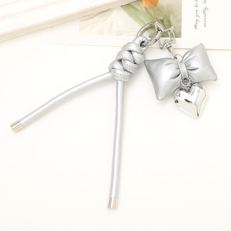 Fashionable Bow and Heart Keychain 
Maetiva