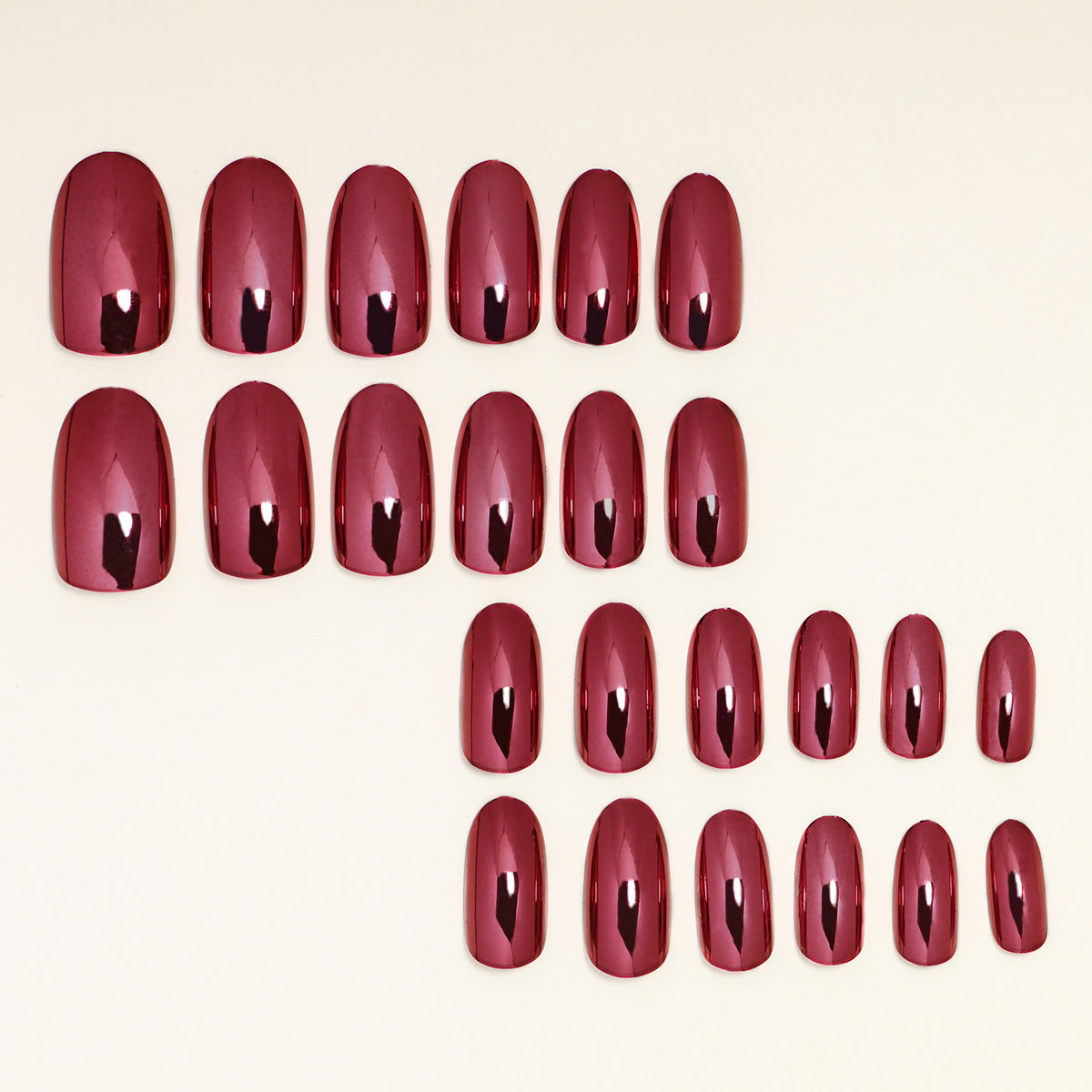 Luxury Glossy Almond-Shaped Press-On Nails 
Maetiva