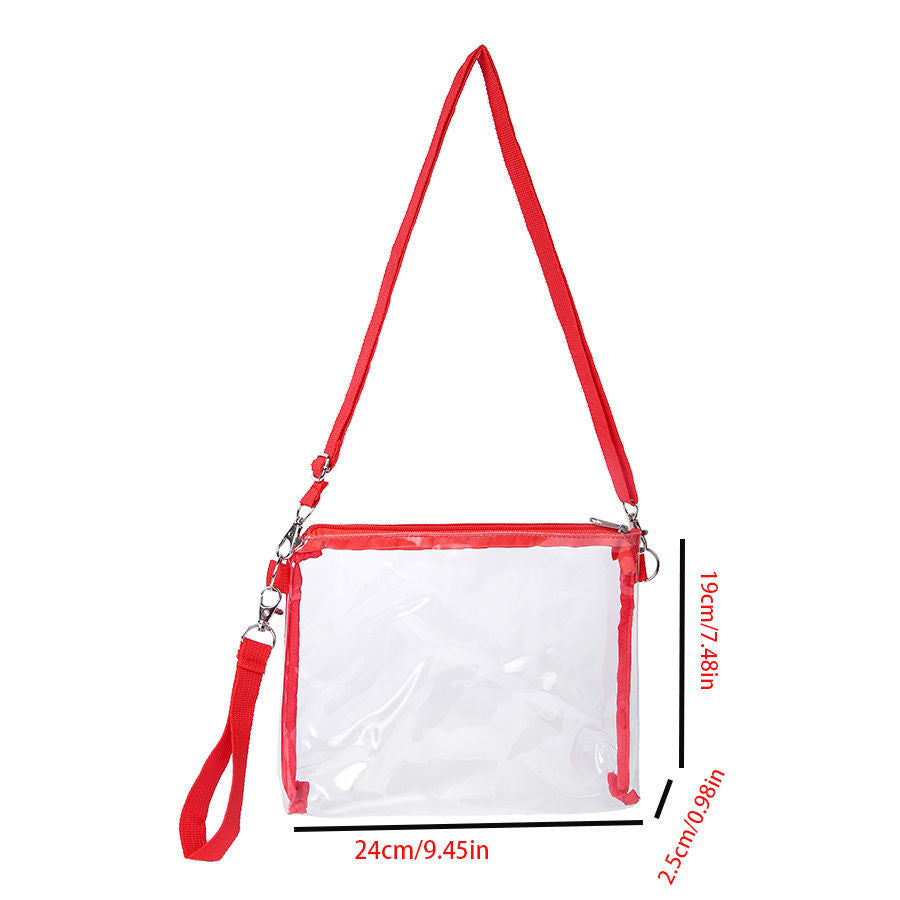 Transparent shoulder bag with adjustable shoulder strap 
Maetiva