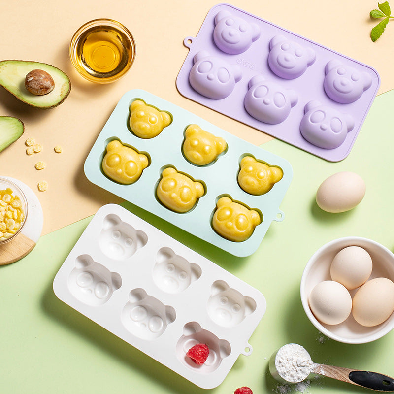 Silicone Ice Cube Mold with Cute Bear Head Design 
Maetiva