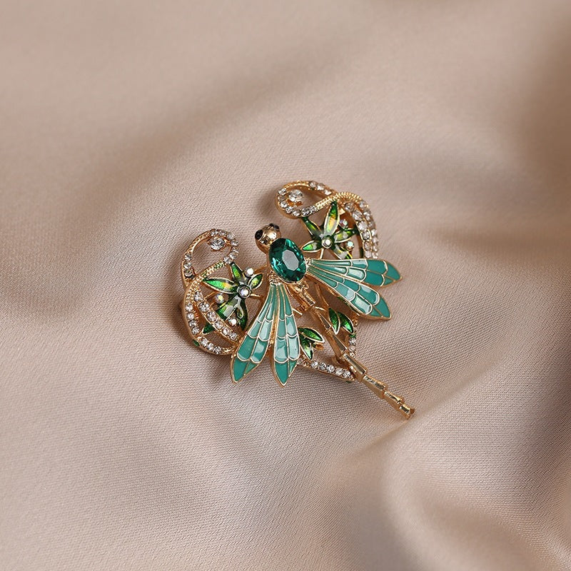Exquisite Dragonfly Brooch with Sparkling Crystals 
Maetiva