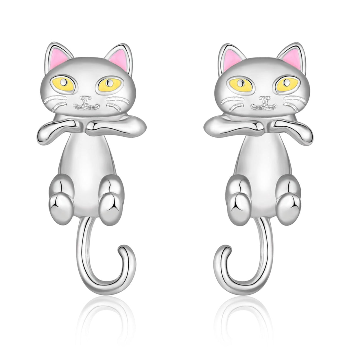 Playful Cat Dangle Earrings 
Maetiva