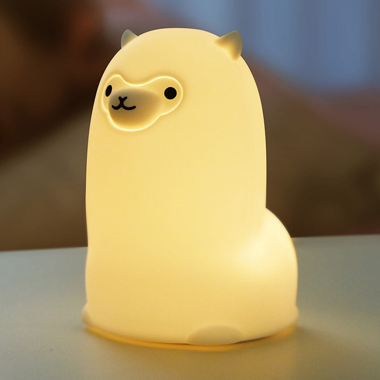 Maetiva® Squishy Silicone Alpaca LED Night Light - Perfect Gift for Kids and Girls