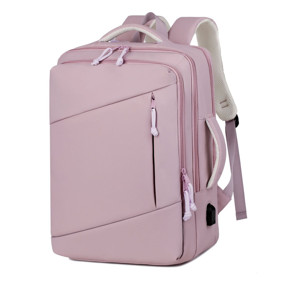 Functional travel backpack with separate laptop compartment and ergonomic design 
Maetiva