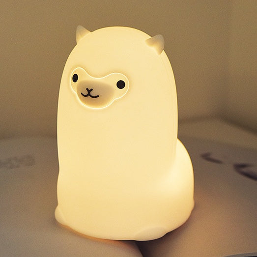 Maetiva® Squishy Silicone Alpaca LED Night Light - Perfect Gift for Kids and Girls