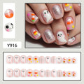 Halloween Artificial Nails with Ghost and Candy Designs 
Maetiva