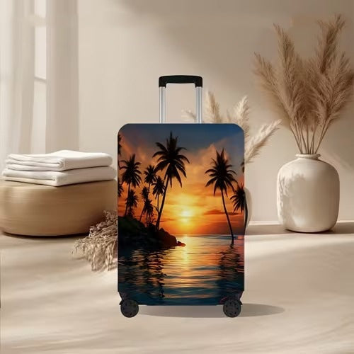 Unisex nan elastic suitcase cover with volcanic lava marble design, stretch protective cover for trolley 
Maetiva