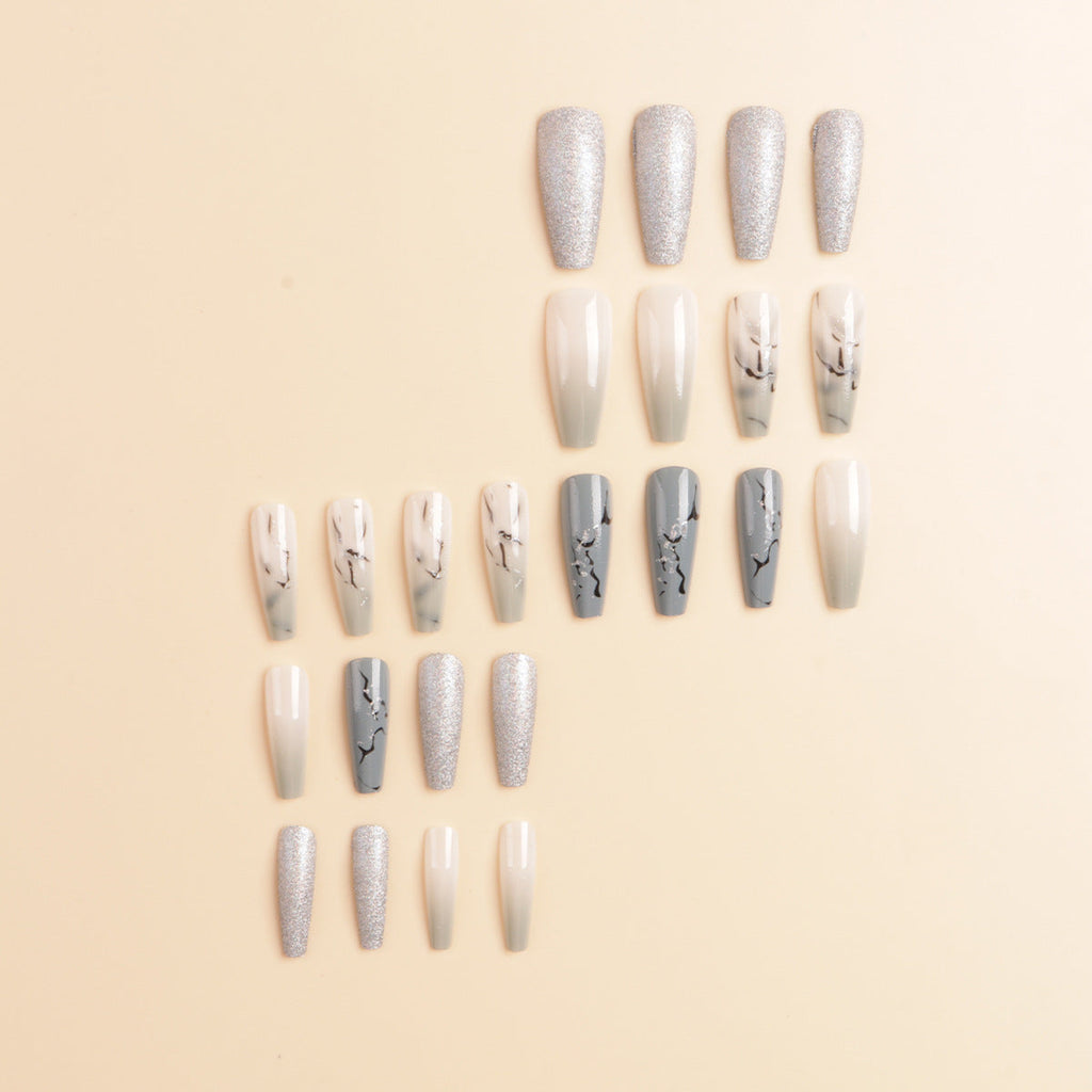 Artistic Marble Effect Press-On Nail Set 
Maetiva