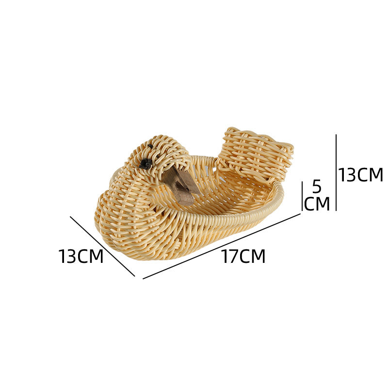 Decorative Woven Duck-Shaped Storage Basket 
Maetiva