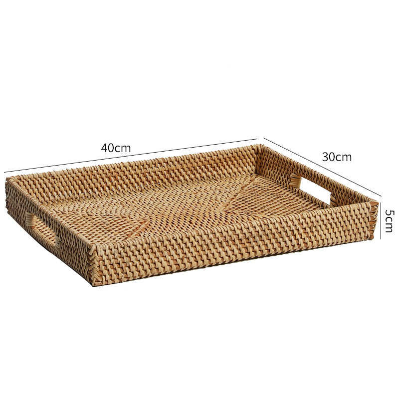 Handcrafted Rectangular Woven Serving Tray 
Maetiva