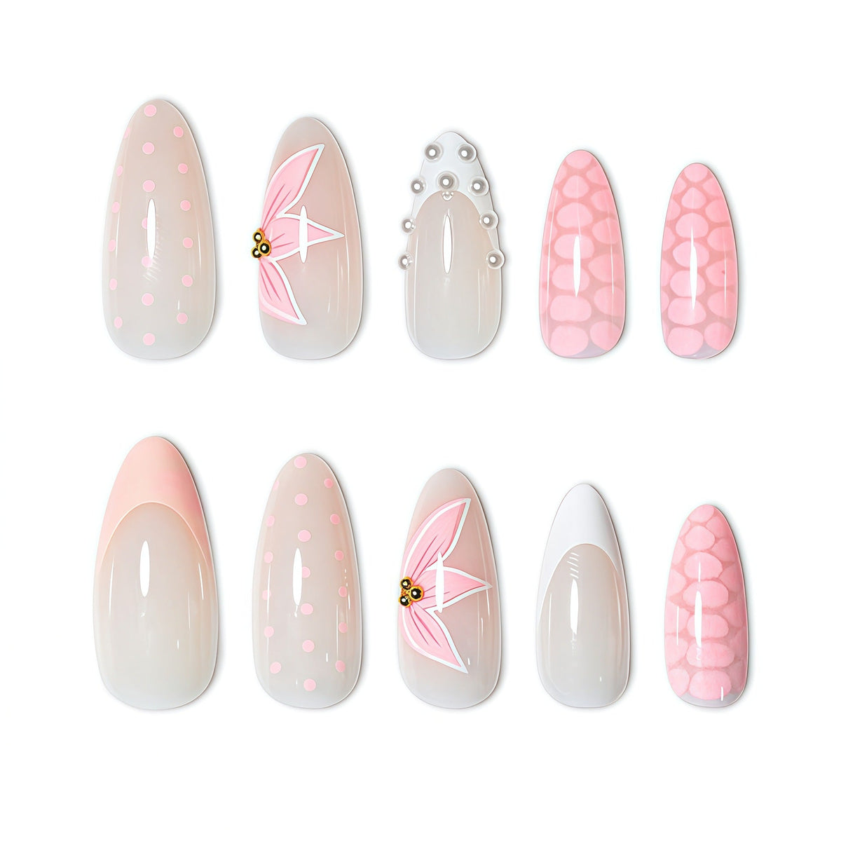 Floral Accent Nail Art Extensions 
Maetiva