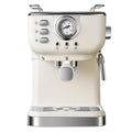 Espresso machine with integrated steam nozzle and precise temperature control 
Maetiva